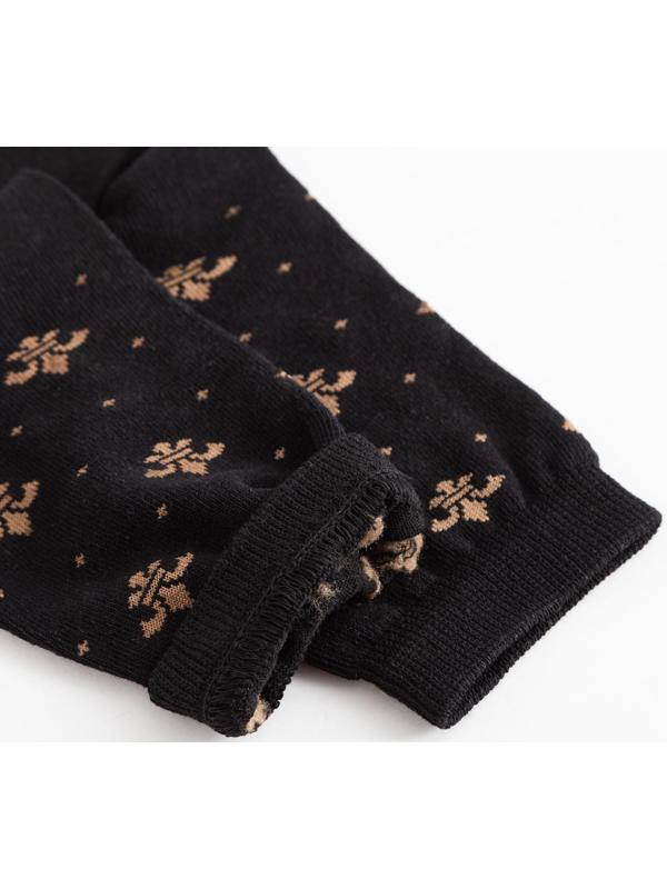 Носки MINAKU «Королевская лилия», цвет чёрный, размер 42-43 (29 см)