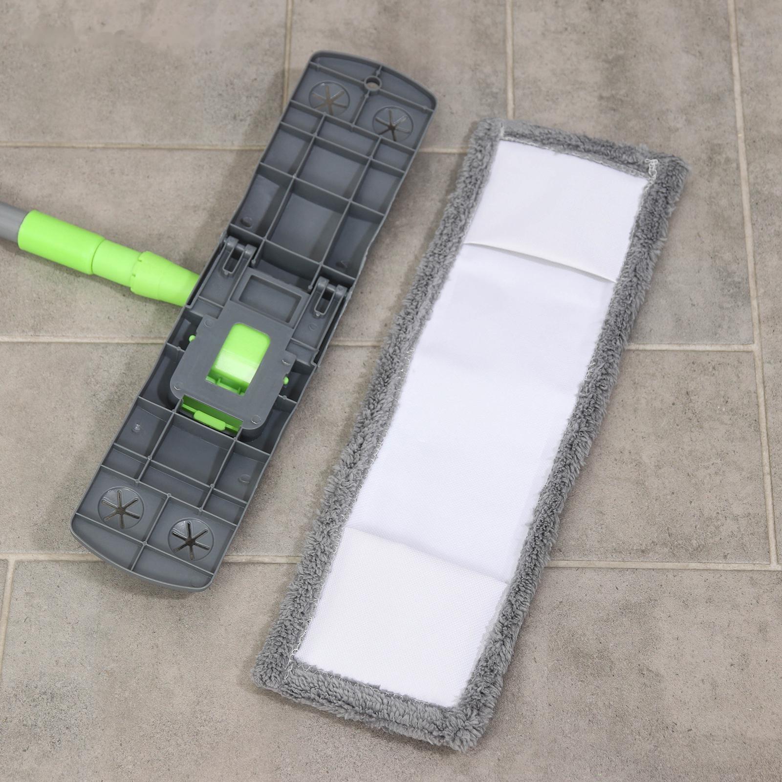 Швабра для мытья пола плоская Доляна, насадка из микрофибры 42×12 см, телескопическая ручка 73-124 см