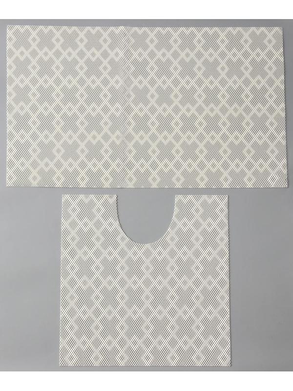 Набор ковриков для ванны и туалета, 2 шт: 50×52, 50×85 см, ПВХ