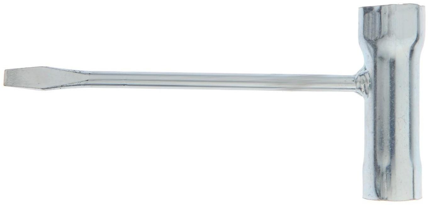 Ключ свечной для пил ТУНДРА, 16 х 19 мм, шлицевая отвертка