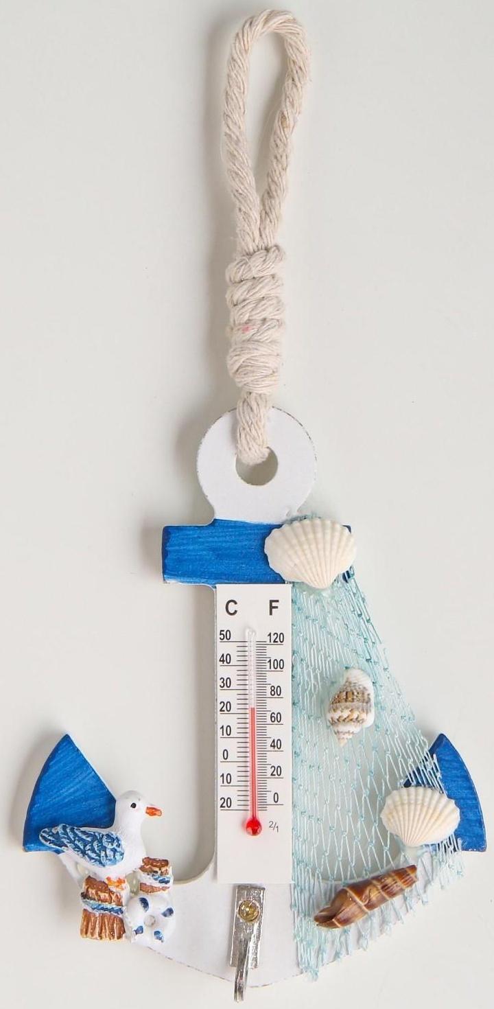 Якорь интерьерный с термометром 12,5*9*2см, микс