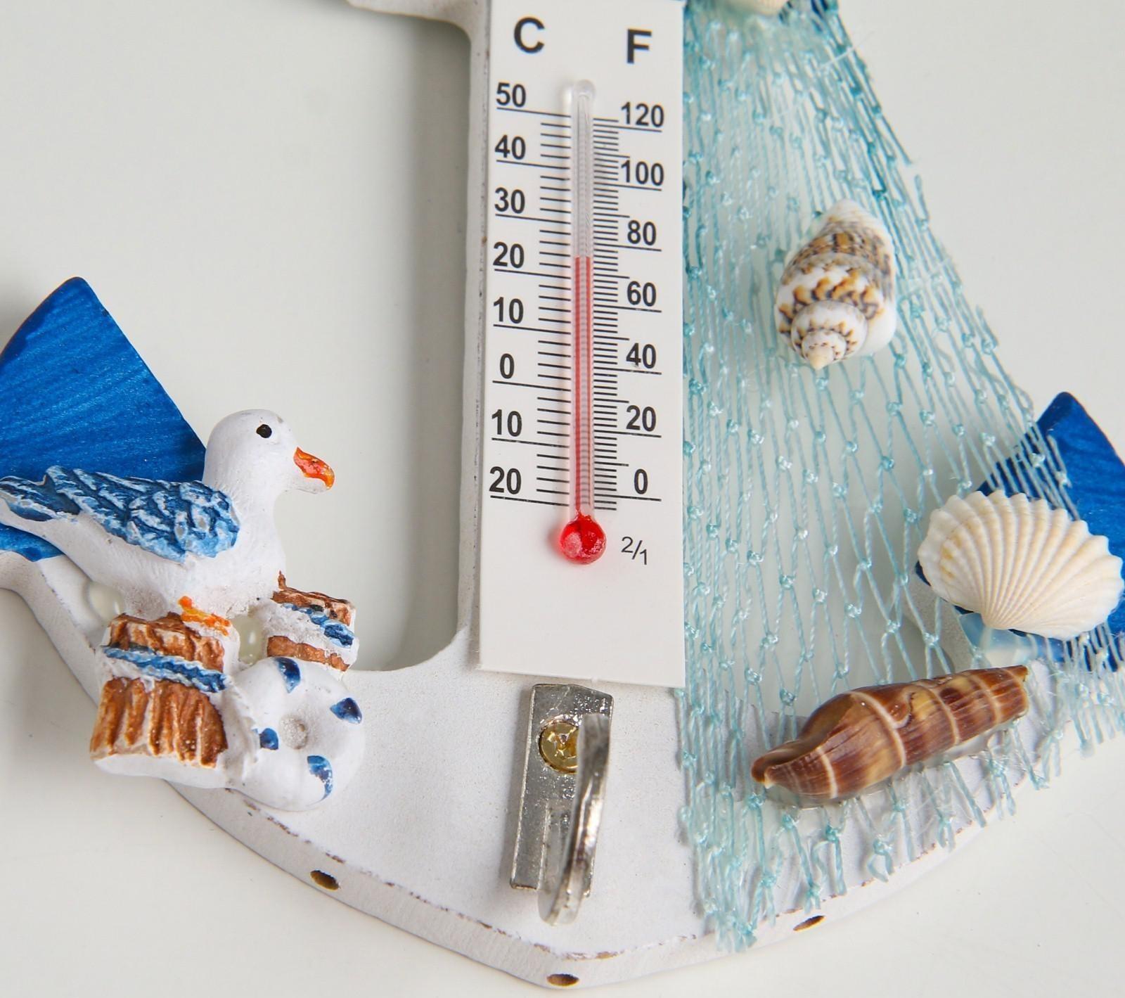 Якорь интерьерный с термометром 12,5*9*2см, микс