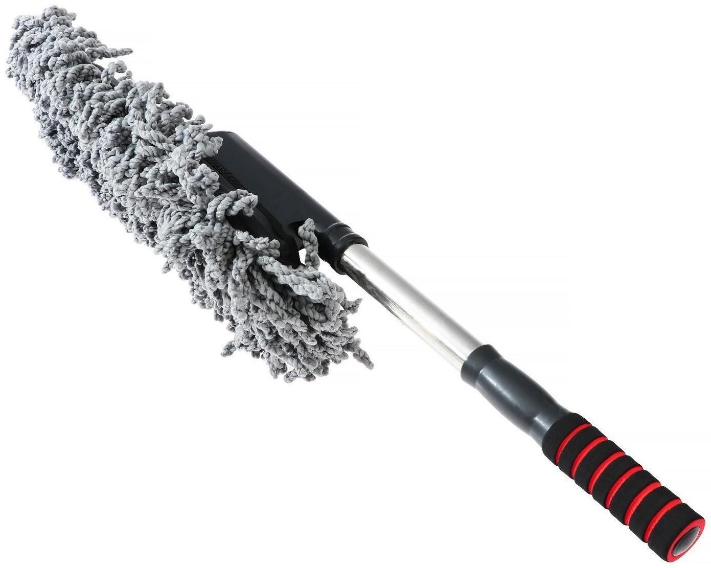 Щётка TORSO для удаления пыли, 72 см, микрофибра, телескопическая ручка, серая