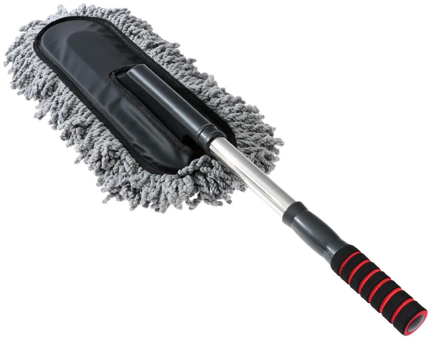 Щётка TORSO для удаления пыли, 72 см, микрофибра, телескопическая ручка, серая