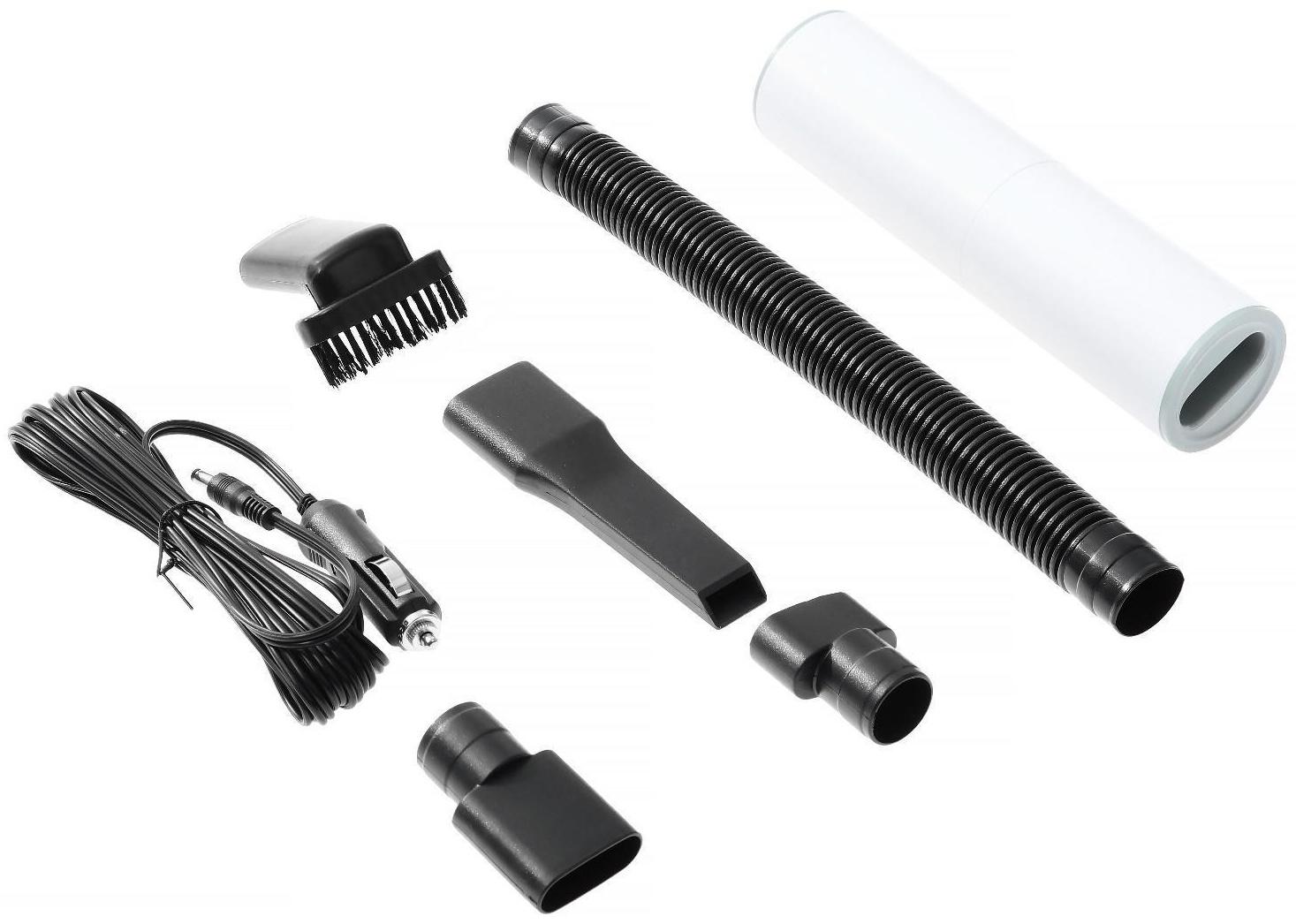 Пылесос автомобильный CARTAGE, 5 насадок, 120 Вт, 12 В, белый