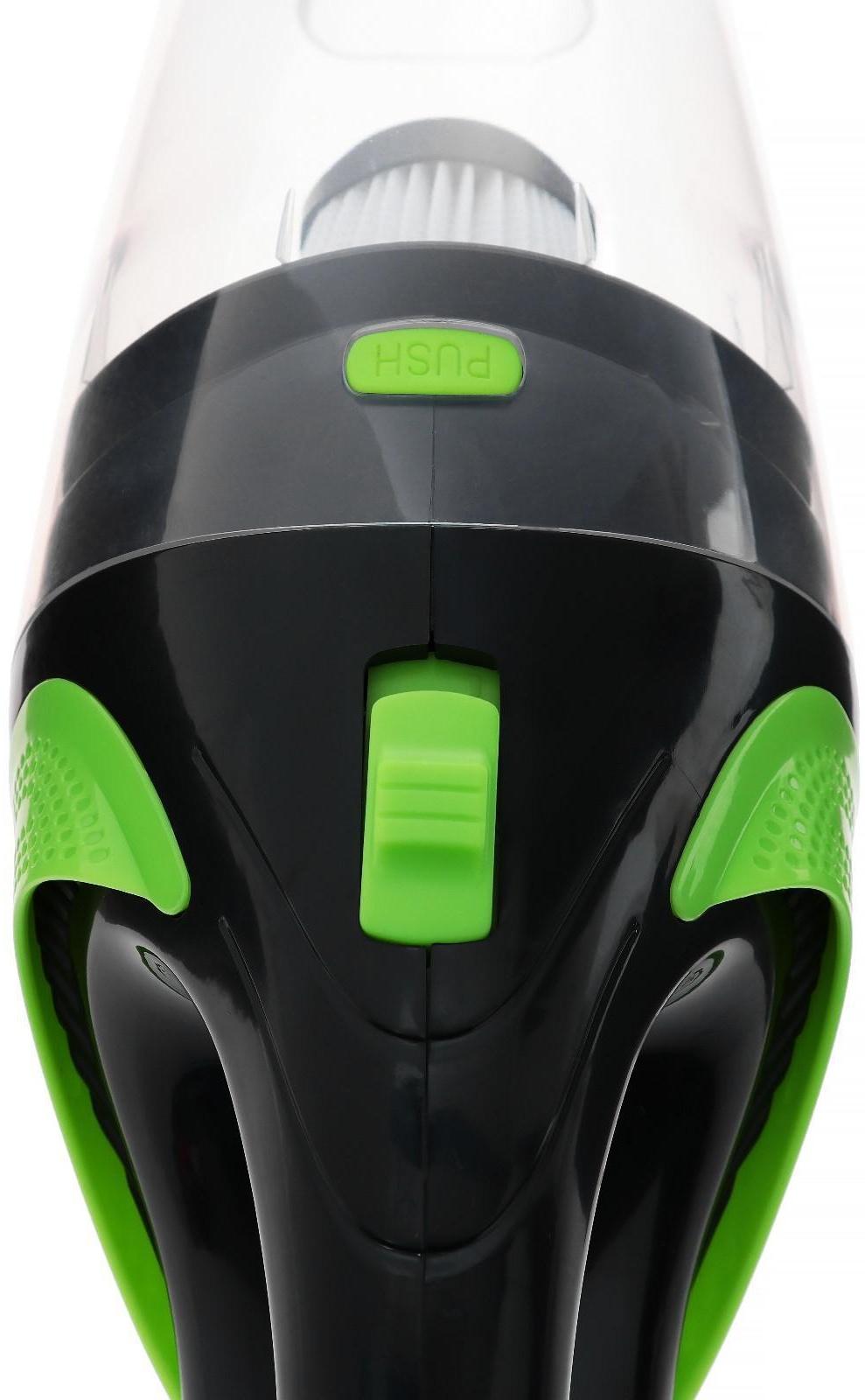 Пылесос автомобильный CARTAGE, беспроводной, 3 насадки, 130 Вт, 12 В, черно-зеленый