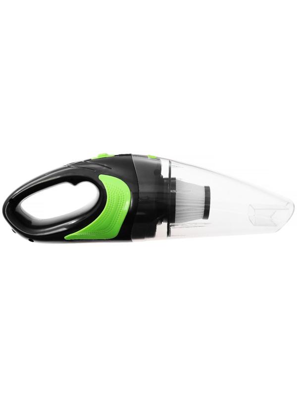 Пылесос автомобильный CARTAGE, беспроводной, 3 насадки, 130 Вт, 12 В, черно-зеленый