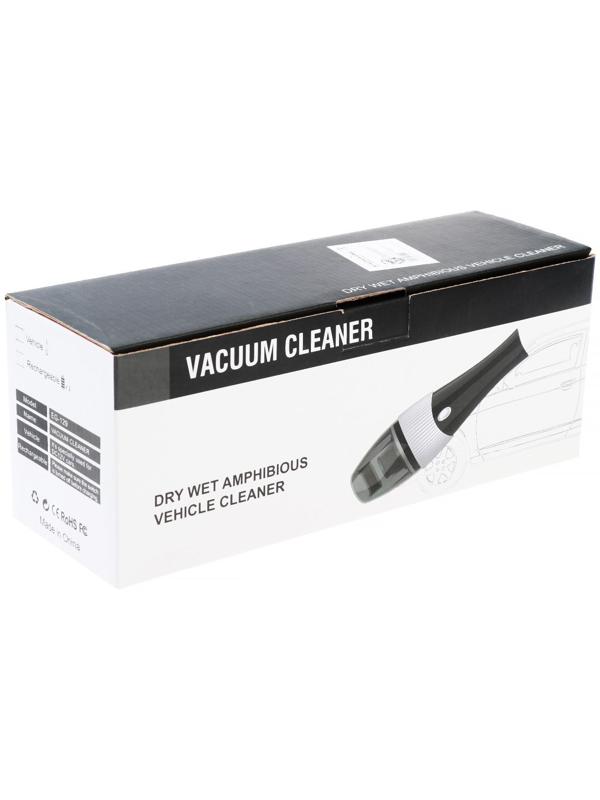 Пылесос автомобильный, беспроводной, 5 насадок, 130 Вт, 12 В, черный