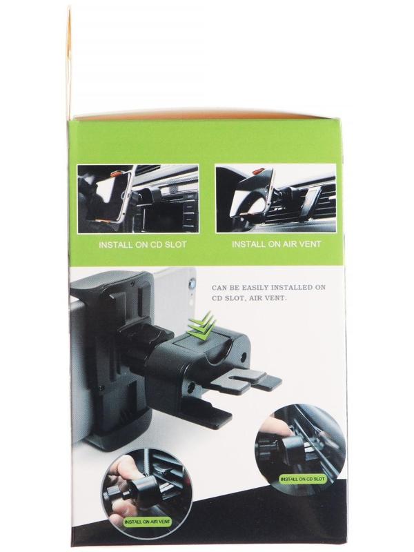 Держатель телефона в слот CD-проигрывателя, магнитный, поворотный