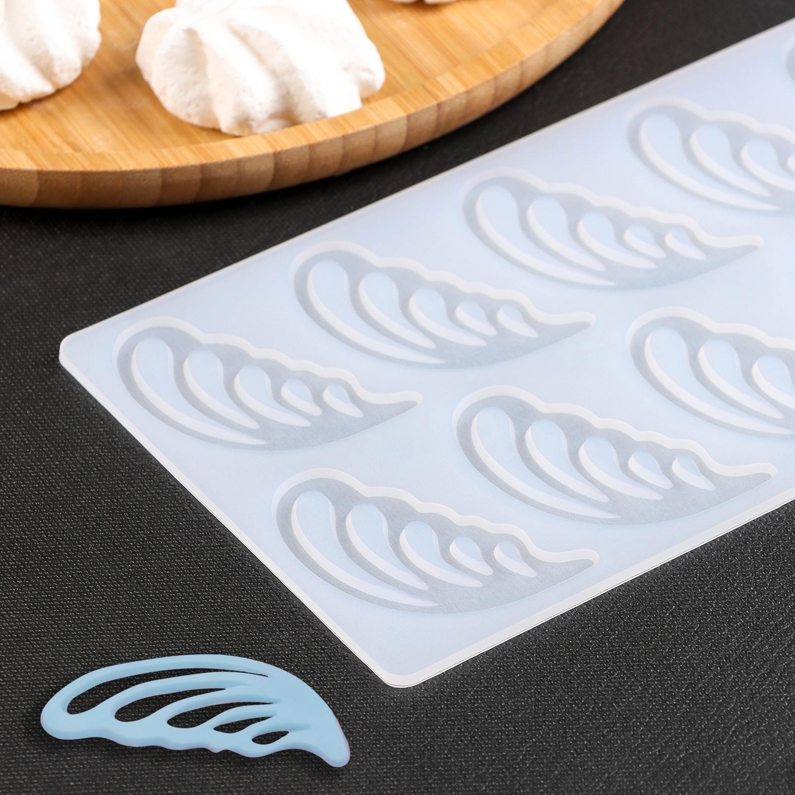 Силиконовый коврик для айстинга «Крылья», 10 ячеек, 22×12×0,3 см, цвет прозрачный