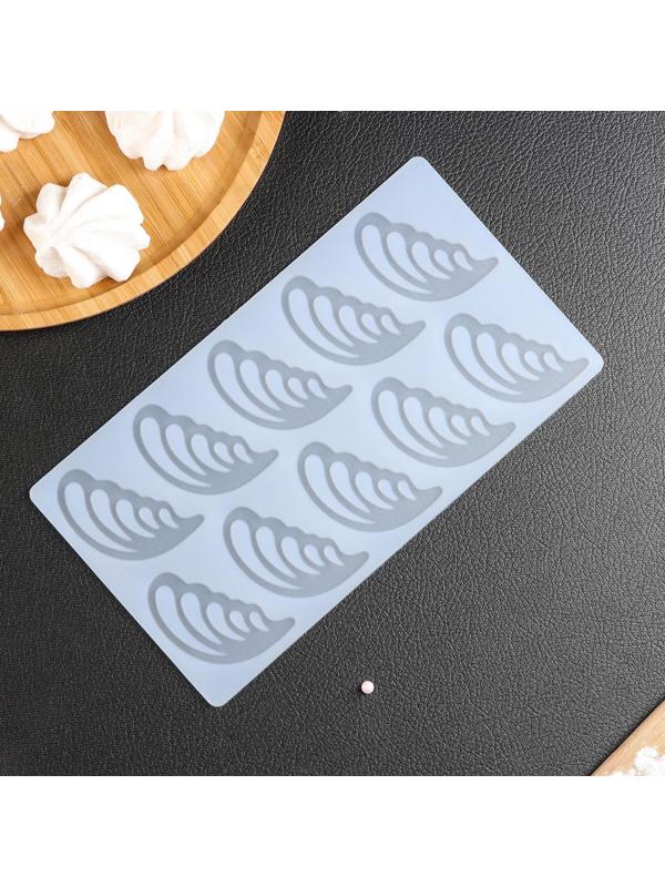 Силиконовый коврик для айстинга «Крылья», 10 ячеек, 22×12×0,3 см, цвет прозрачный