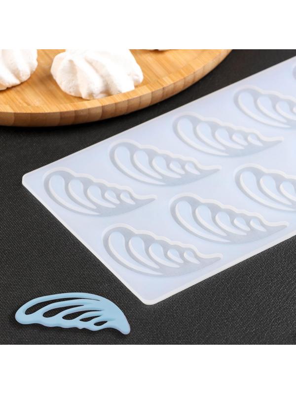 Силиконовый коврик для айстинга «Крылья», 10 ячеек, 22×12×0,3 см, цвет прозрачный