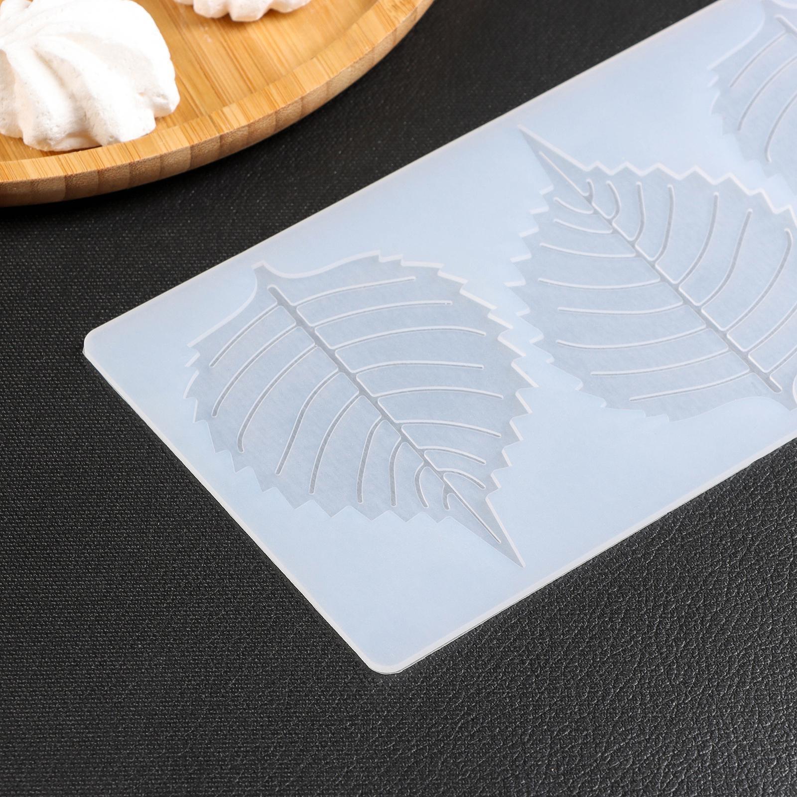 Силиконовый коврик для айстинга «Тополиный лист», 3 ячейки, 23×11×0,3 см, цвет прозрачный