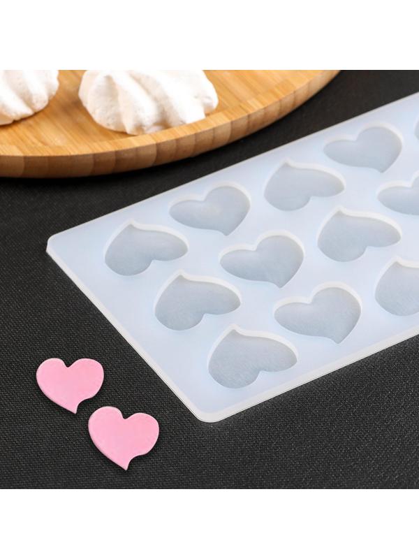 Силиконовый коврик для айстинга «Флирт», 18 ячеек, 21×11×0,3 см, цвет прозрачный