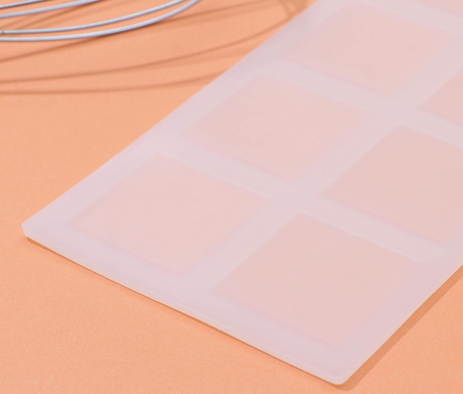 Силиконовый коврик для айстинга «Квадрат», 8 ячеек, 22,5×11×0,3 см, цвет прозрачный