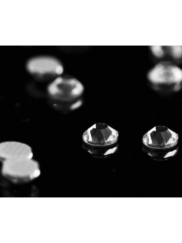 Стразы термоклеевые Xirius, 8+8 граней, d = 3-3,2 мм, 100 шт, цвет Crystal, HF12-1.100