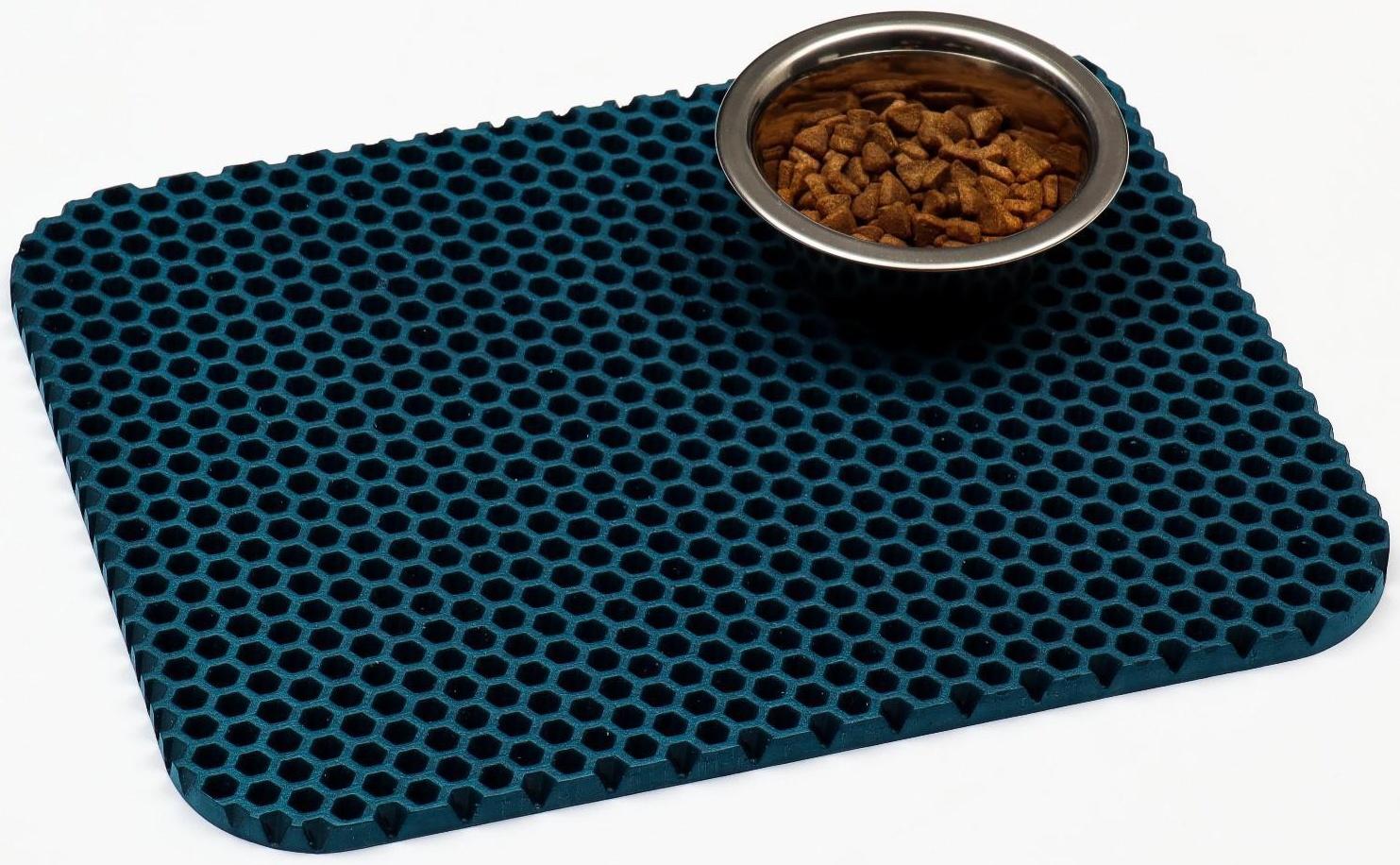 Коврик для животных EVA, ячеиистый, 27 х 34 см, синий
