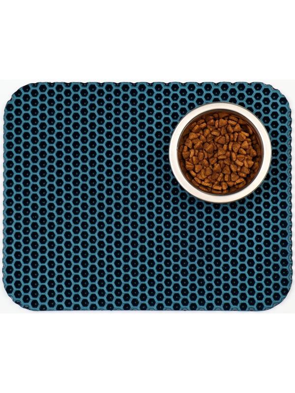 Коврик для животных EVA, ячеиистый, 27 х 34 см, синий
