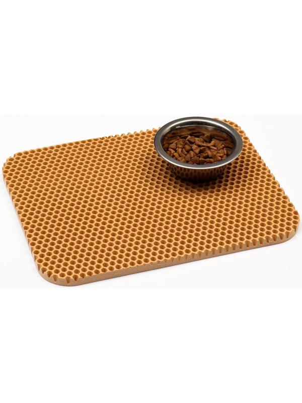Коврик для животных EVA, ячеиистый, 27 х 34 см, бежевый