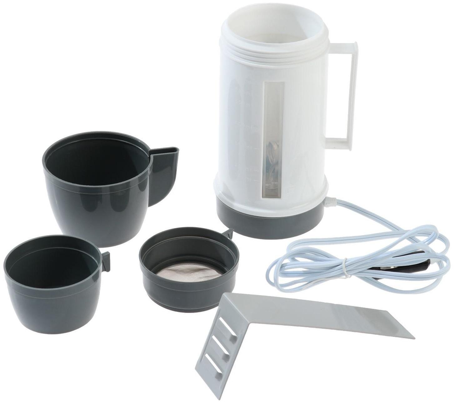 Электрочайник автомобильный 0,5 л, 12 В, 2 кружки, 150 Вт