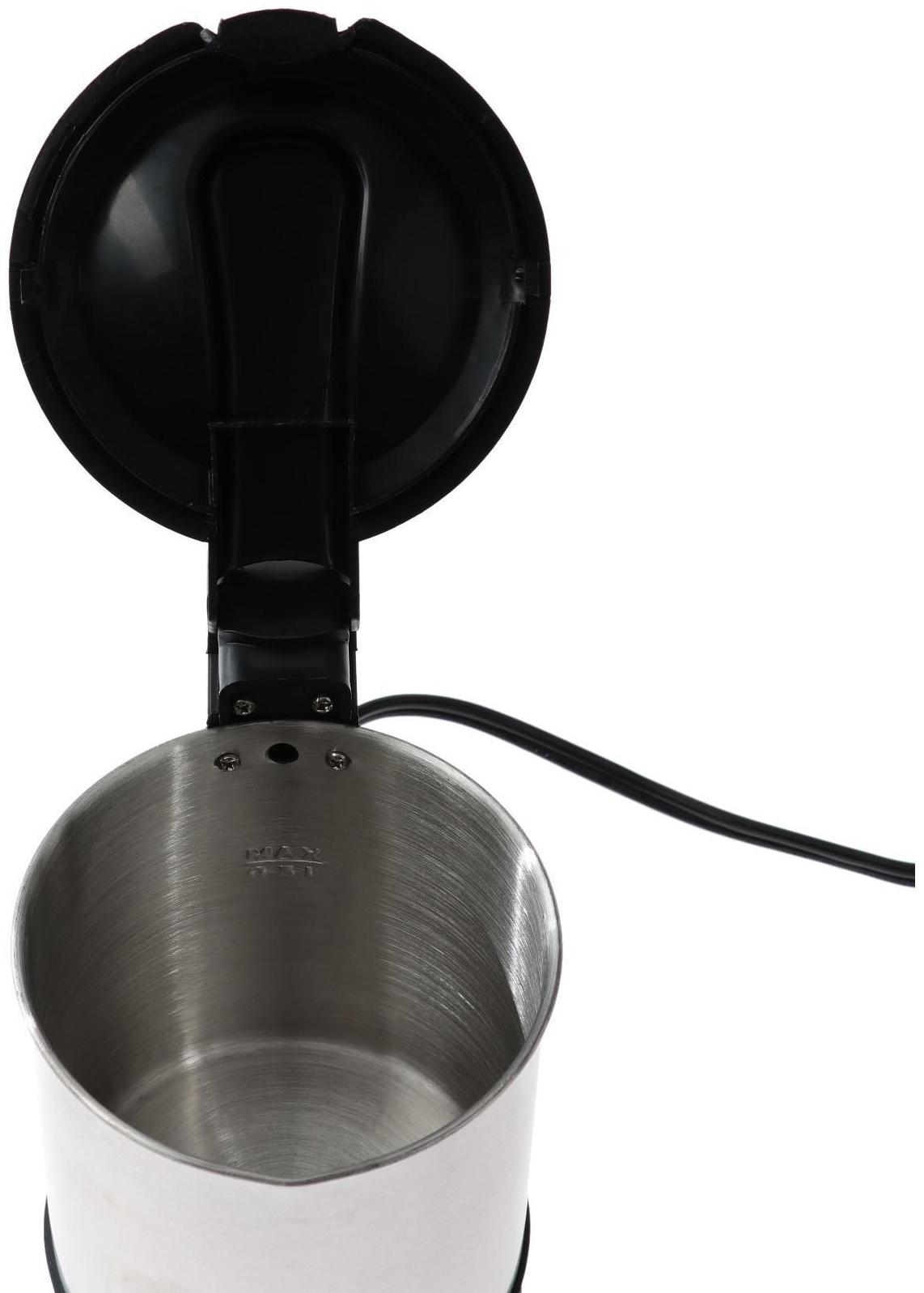 Электрочайник автомобильный 500 мл, 12 В, 125 Вт