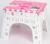 Табурет «Алфавит» складной, детский, цвет розовый/белый