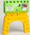 Табурет «Алфавит» складной, детский, цвет салатовый/желтый
