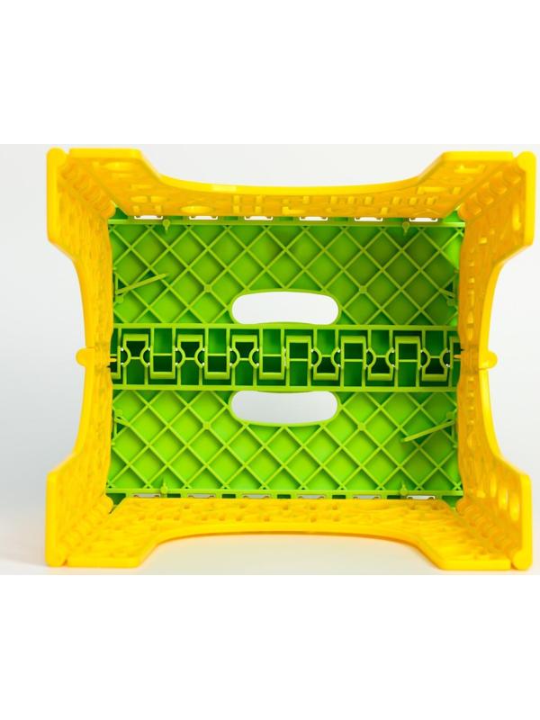 Табурет «Алфавит» складной, детский, цвет салатовый/желтый