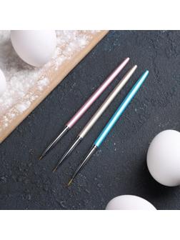 Набор кондитерских кисточек для декорирования, 3 шт