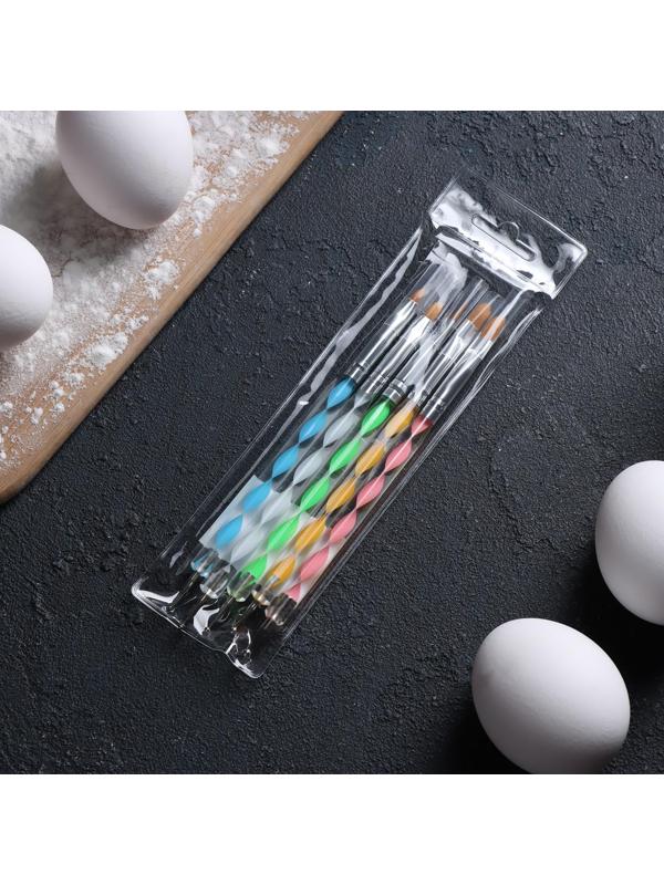 Набор кондитерских кисточек для декорирования, 5 шт