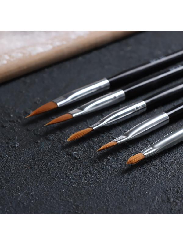 Набор кондитерских кисточек для декорирования, 5 шт