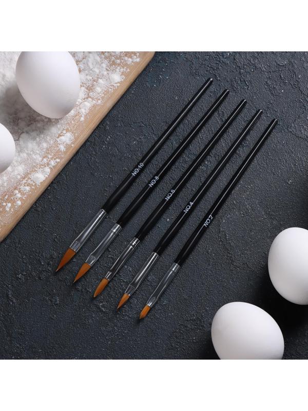 Набор кондитерских кисточек для декорирования, 5 шт