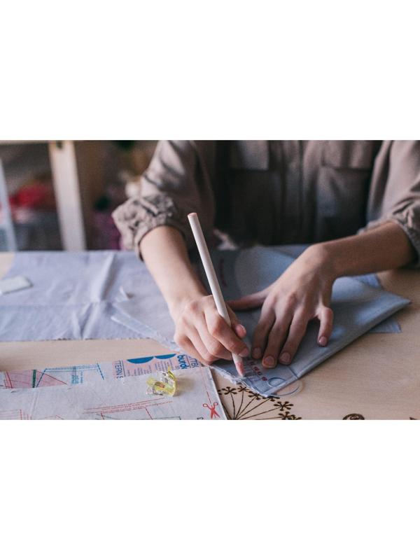 Карандаш для ткани, самозатачивающийся, 17 см, цвет белый