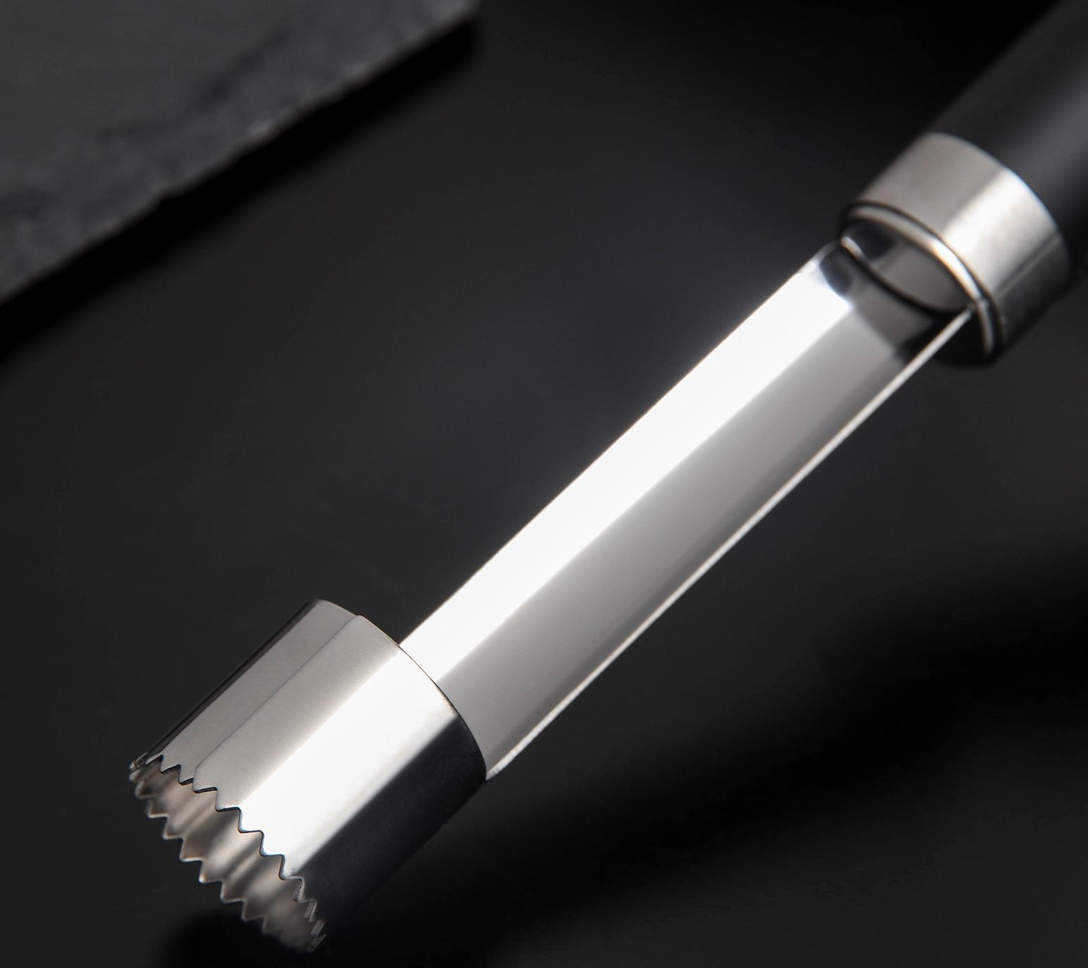 Нож для сердцевины Доляна «Нео», 20,5 см, ручка soft-touch, цвет чёрный