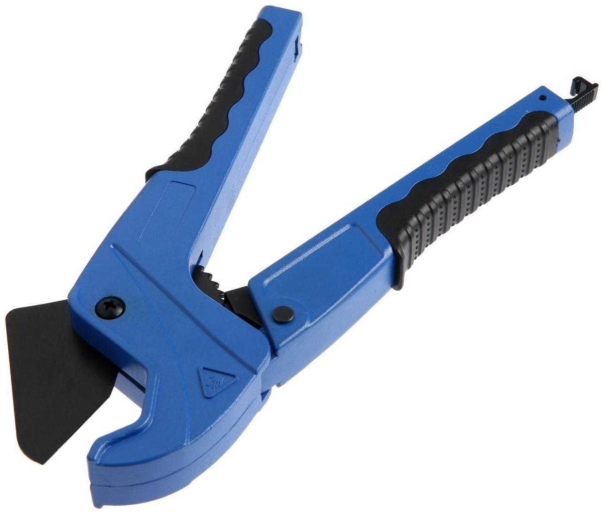 Ножницы для резки труб ТУНДРА по пластику, полуавтомат, усиленные, удлиненные, 2К, до 42 мм