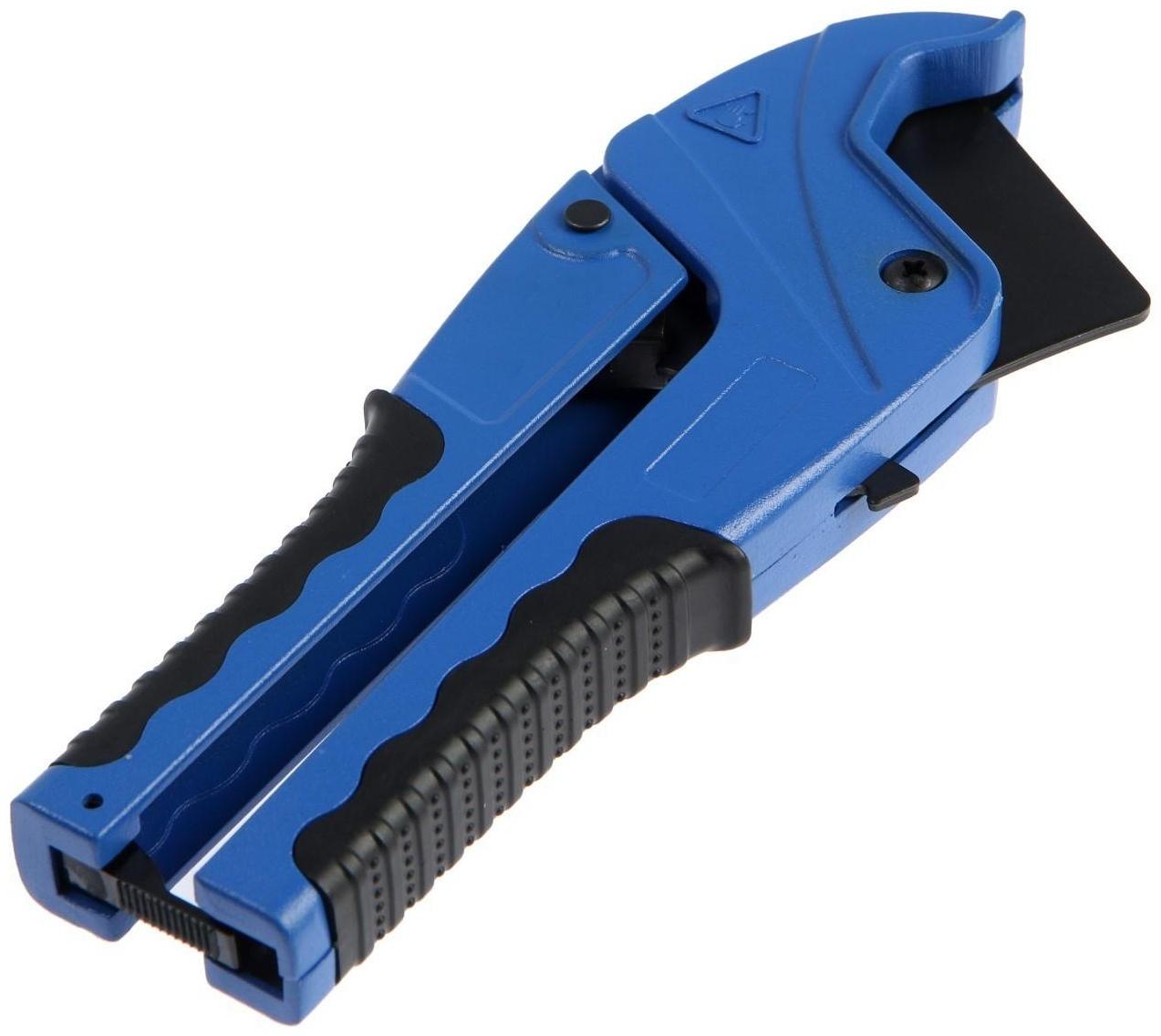 Ножницы для резки труб ТУНДРА по пластику, полуавтомат, усиленные, удлиненные, 2К, до 42 мм