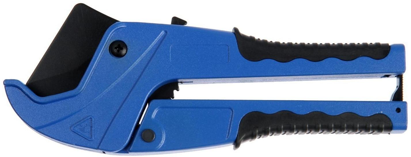 Ножницы для резки труб ТУНДРА по пластику, полуавтомат, усиленные, удлиненные, 2К, до 42 мм