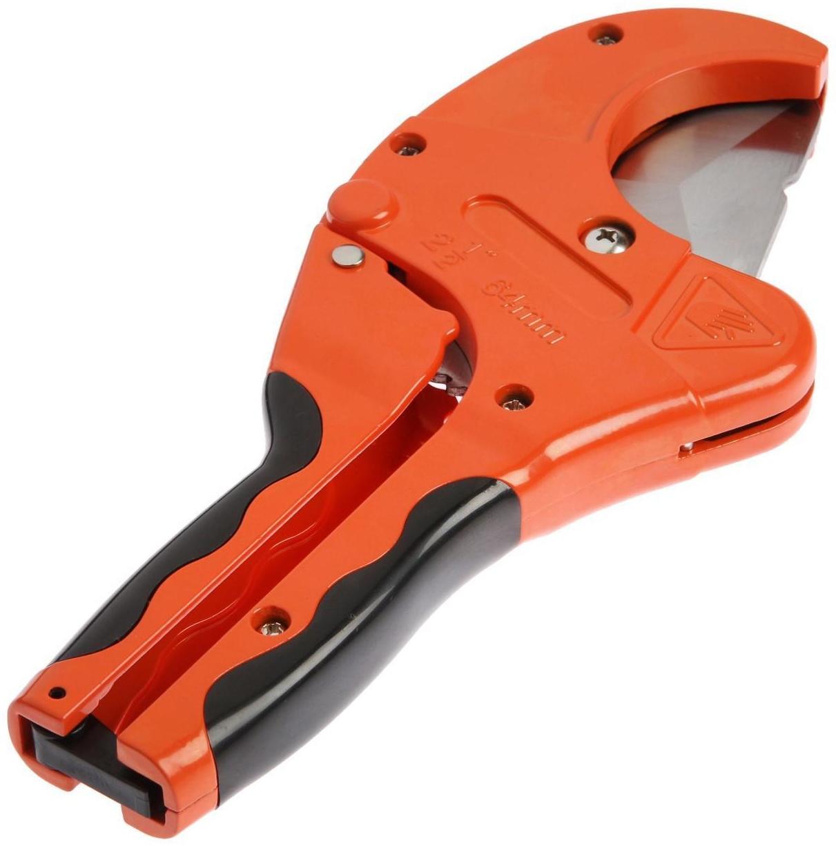 Ножницы для резки труб ТУНДРА по пластику, полуавтомат, усиленные, удлиненные, 2К, до 42 мм