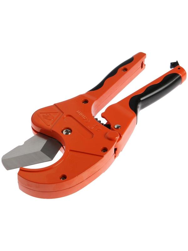 Ножницы для резки труб ТУНДРА по пластику, полуавтомат, усиленные, удлиненные, 2К, до 42 мм