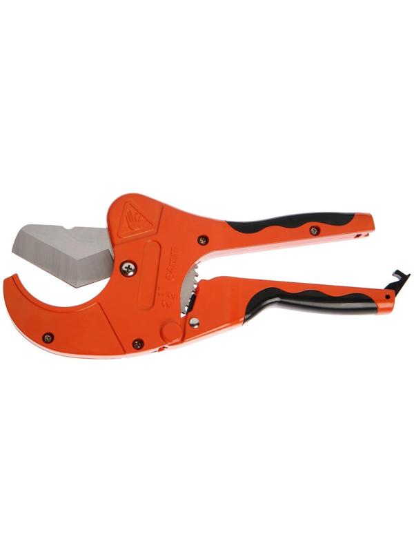 Ножницы для резки труб ТУНДРА по пластику, полуавтомат, усиленные, удлиненные, 2К, до 42 мм