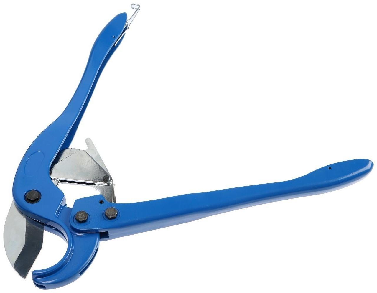 Ножницы для резки труб ТУНДРА по пластику, полуавтомат, усиленные, удлиненные, до 64 мм