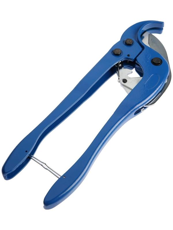 Ножницы для резки труб ТУНДРА по пластику, полуавтомат, усиленные, удлиненные, до 64 мм