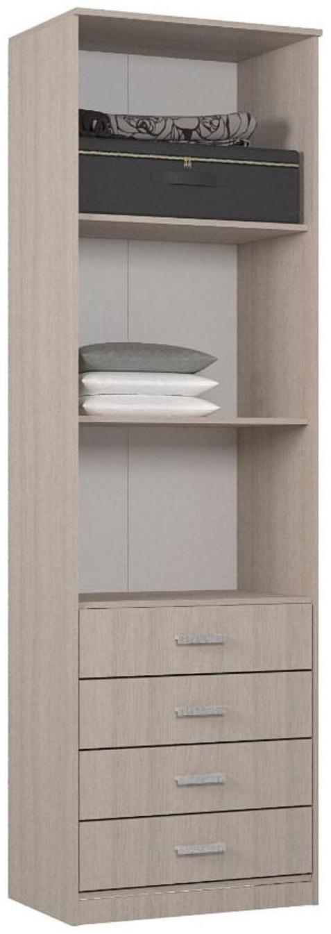 Шкаф 2-х ств Орион с ящиками 700*2300*450, Белый/Белый