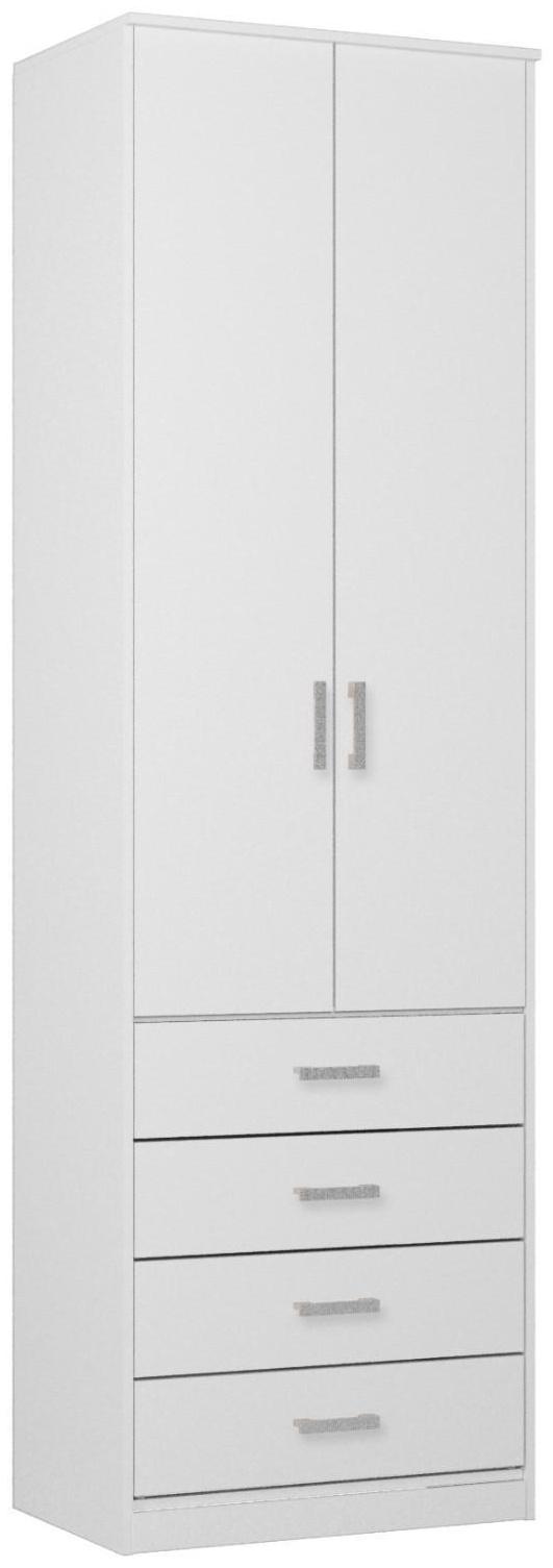 Шкаф 2-х ств Орион с ящиками 700*2300*450, Белый/Белый