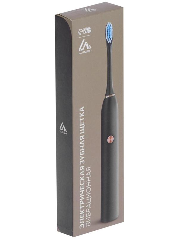 Электрическая зубная щётка Luazon LP-004, вибрационная, от 1хAA (не в компл.), черная