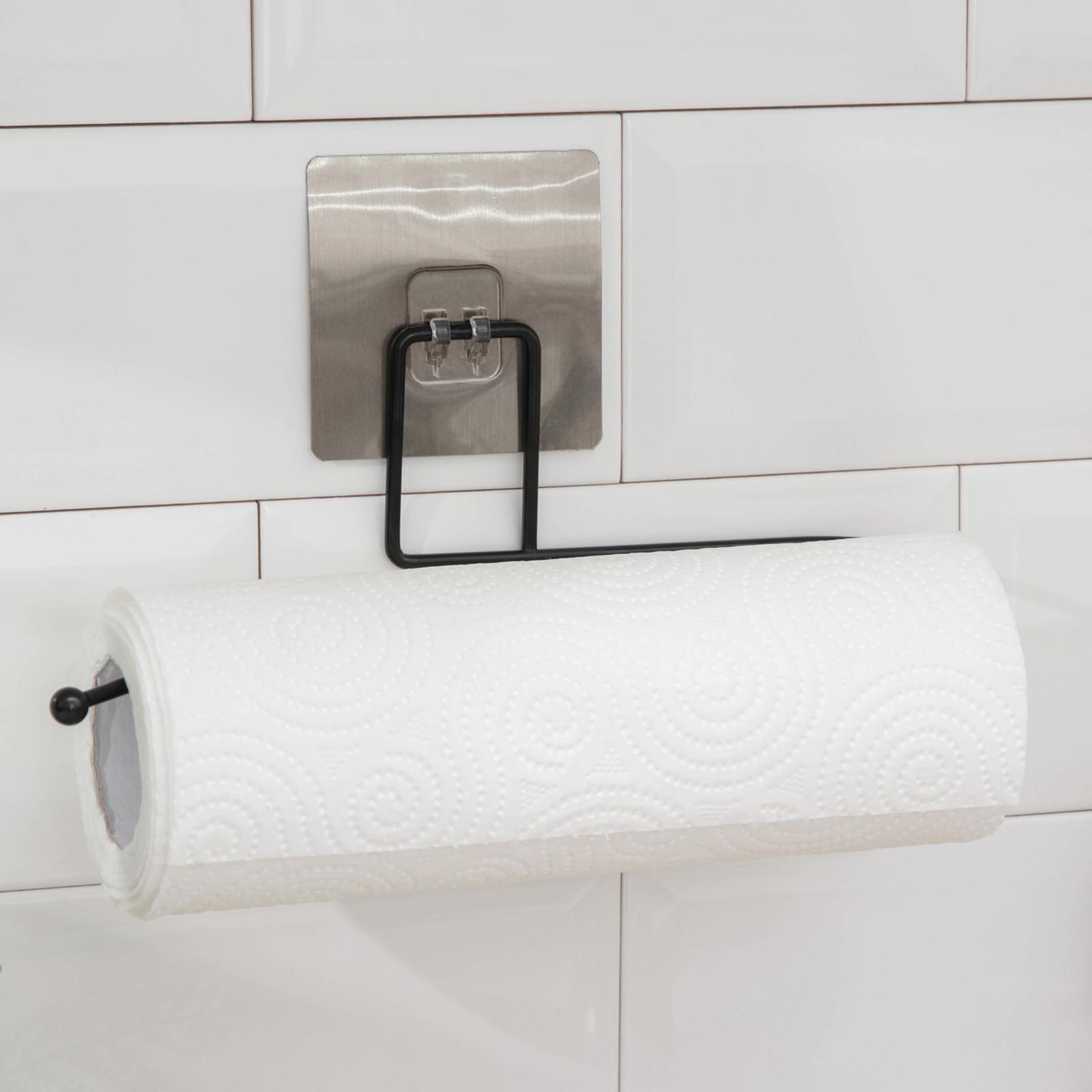 Держатель для полотенец Доляна, 4×28×6 см, цвет чёрный