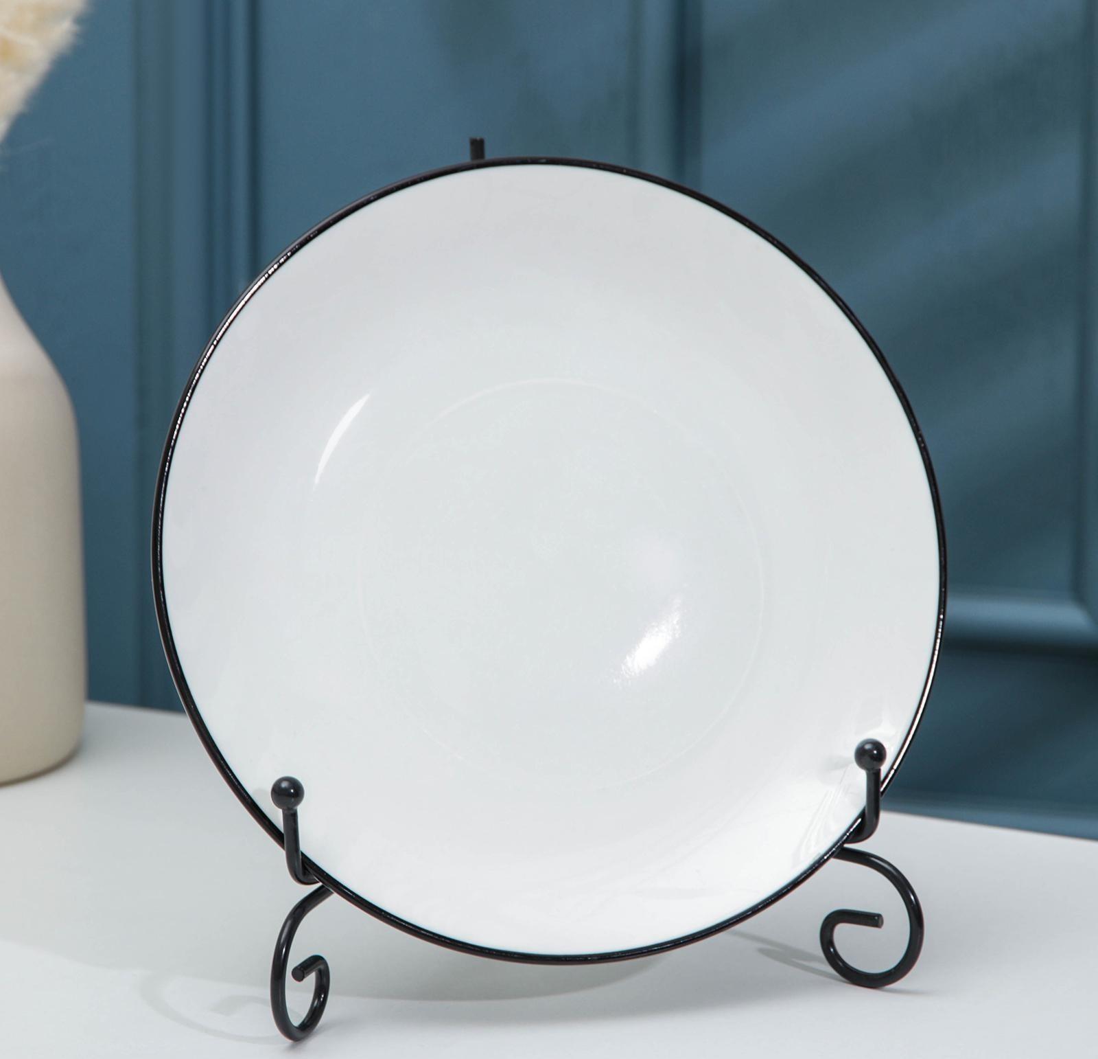 Подставка под тарелки Доляна, 13,5×20 см, цвет чёрный