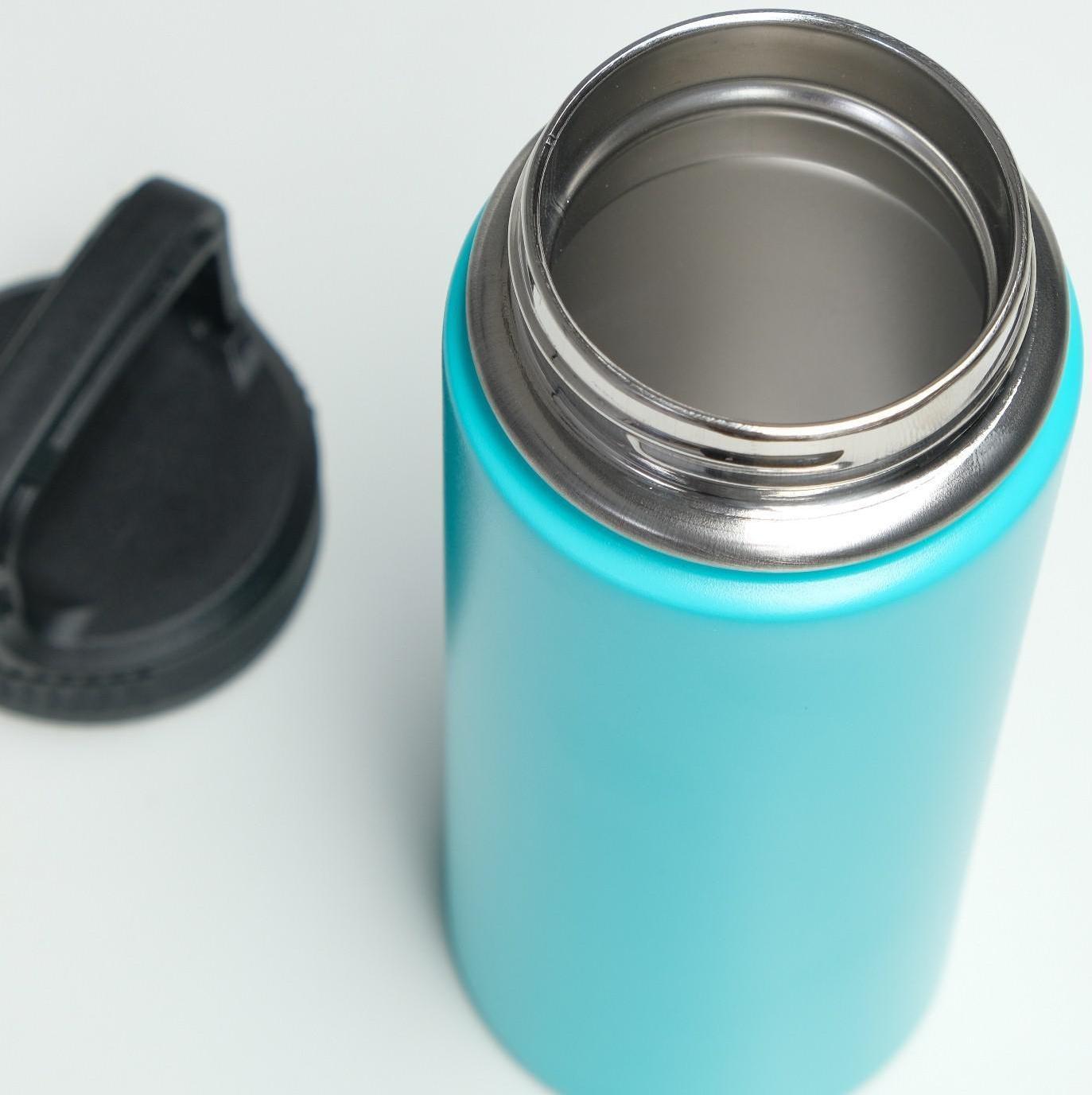 Термос, серия: Карабин, 550 мл, сохраняет тепло 24 ч, голубой