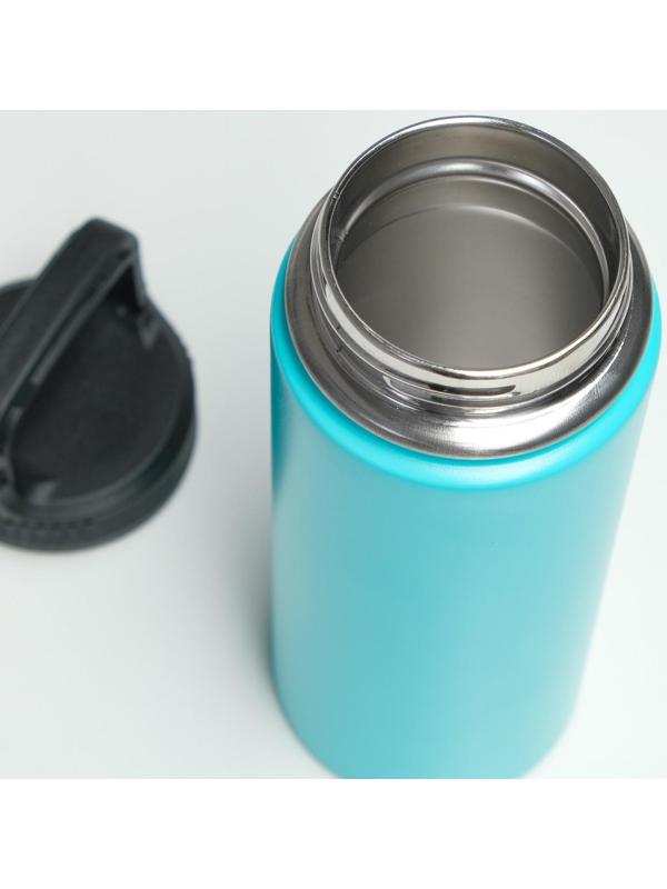 Термос, серия: Карабин, 550 мл, сохраняет тепло 24 ч, голубой