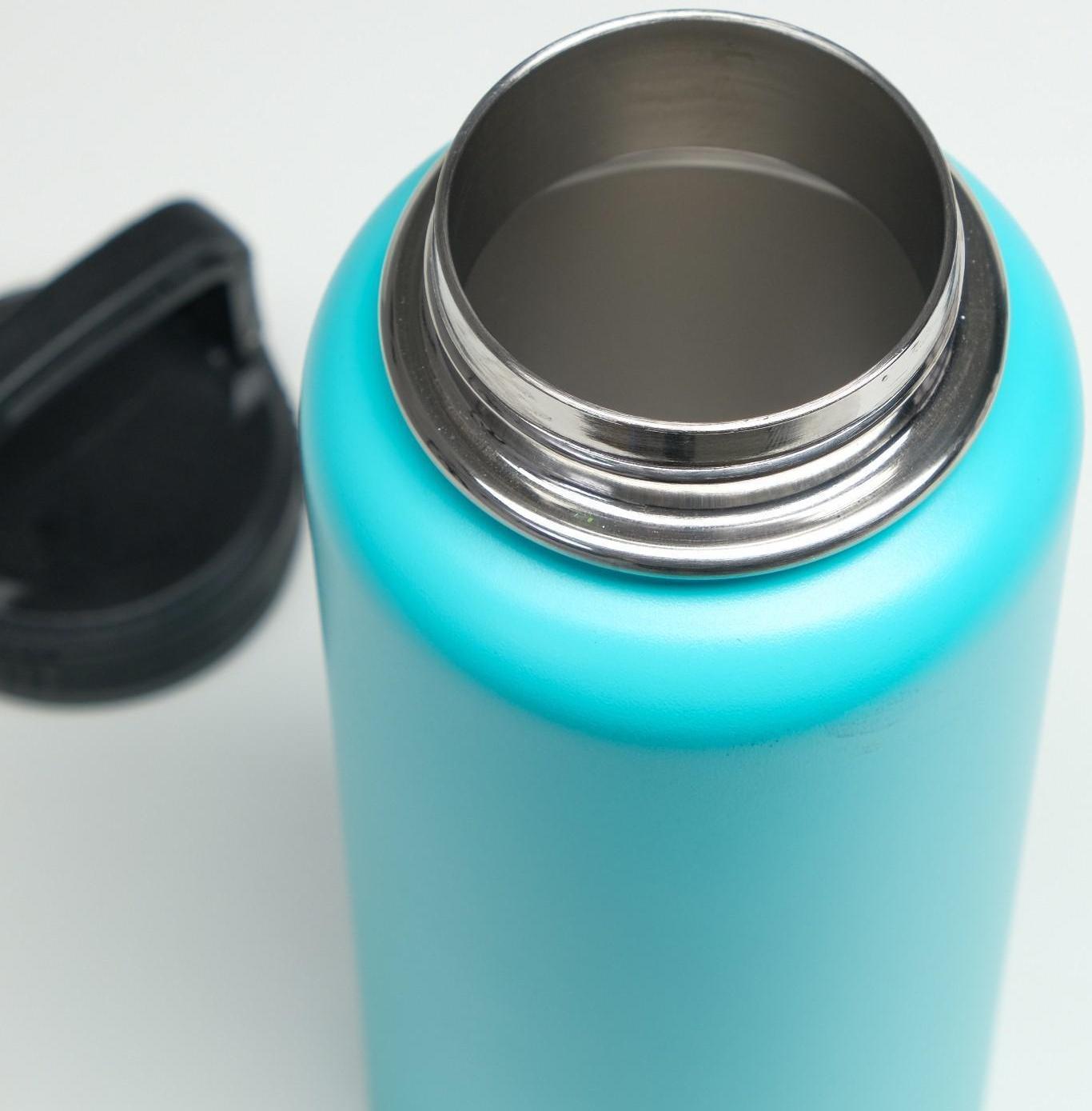 Термос, серия: Карабин, 1 л, сохраняет тепло 24 ч,  голубой